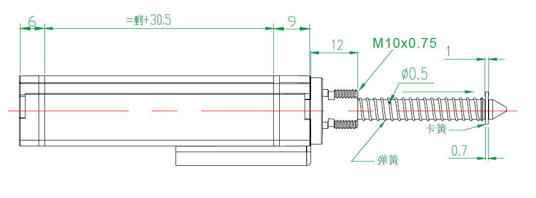 KTR2系列外置彈簧自復位式位移傳感器安裝尺寸 KTR2系列外置彈簧自復位式位移傳感器安裝尺寸
