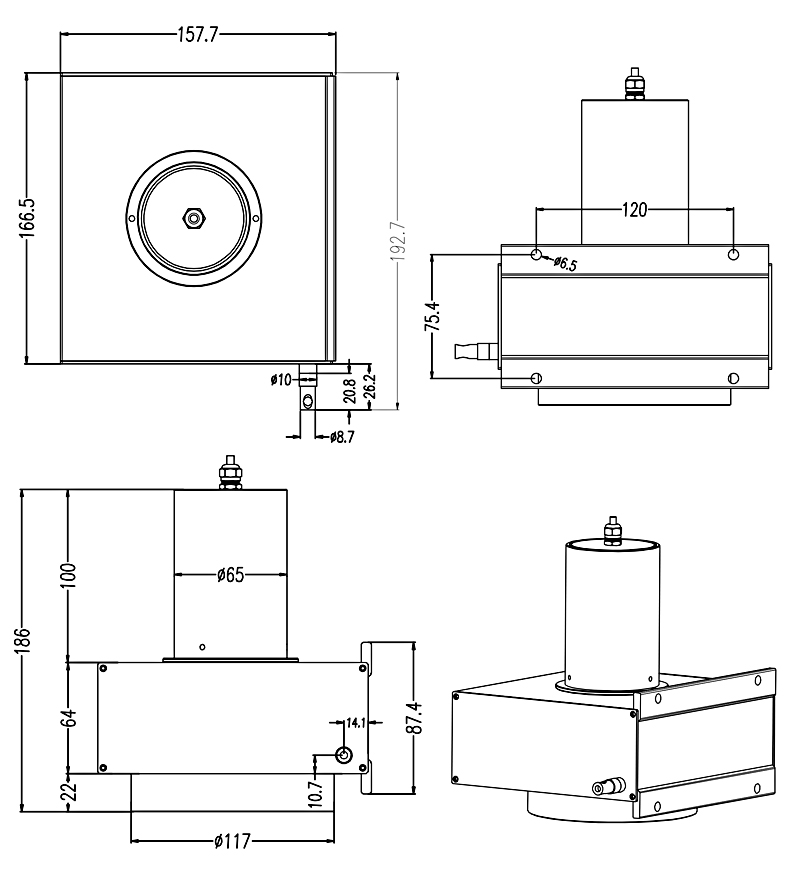MPSFS1-L防水型拉線位移傳感器安裝尺寸 MPSFS1-L防水型拉線位移傳感器安裝尺寸